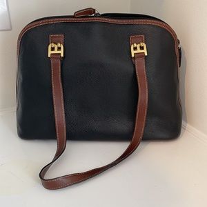 COPY - Beautiful black leather classic Bally bag with handle neat & clean insid…